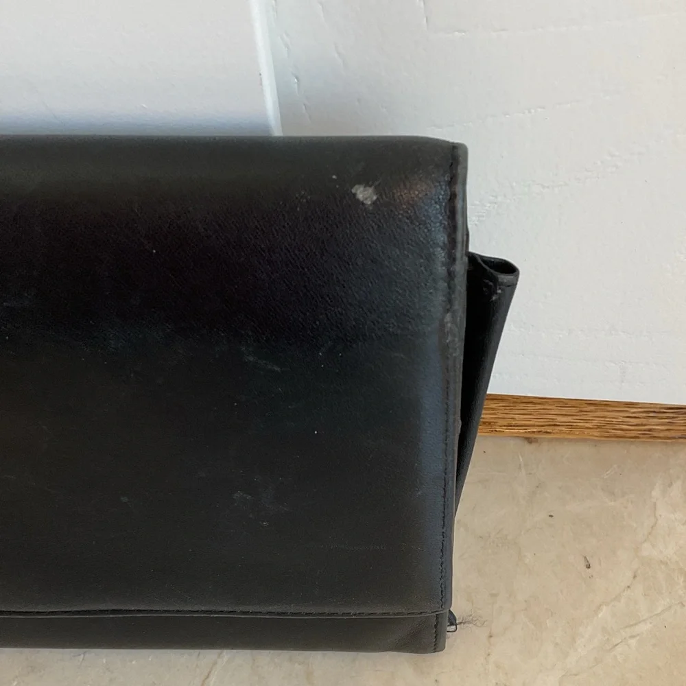 🌀Vintage men’s Leather Fold-Over Travel Clutch
